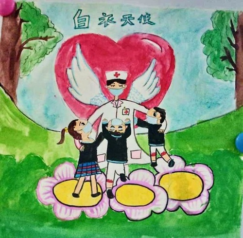 Hechi children create art to support virus fight